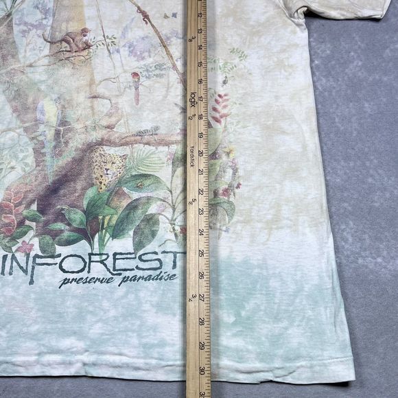 90s Vintage T-Shirt Mens X-Large Rainforest Preserve Paradise Single Stitch 0691 - Picture 10 of 15